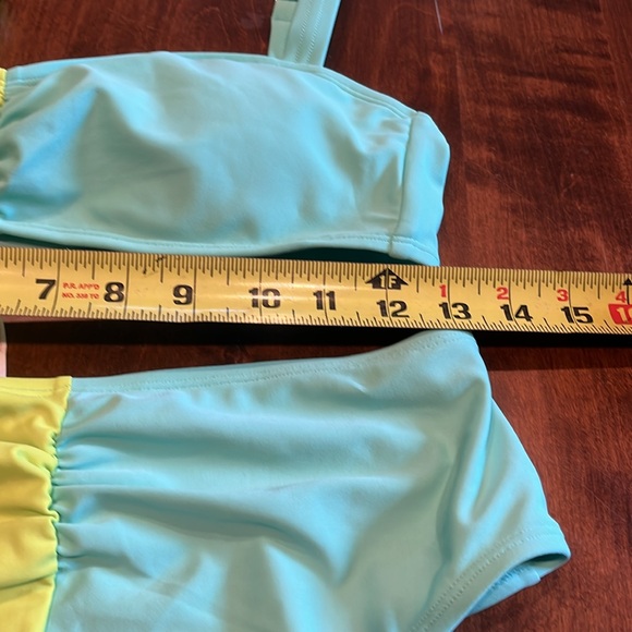 Ninety Nine Aqua and Yellow Bikini Set - Picture 7 of 8